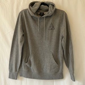 Mens Huf Worldwide grey hoodie sweatshirt